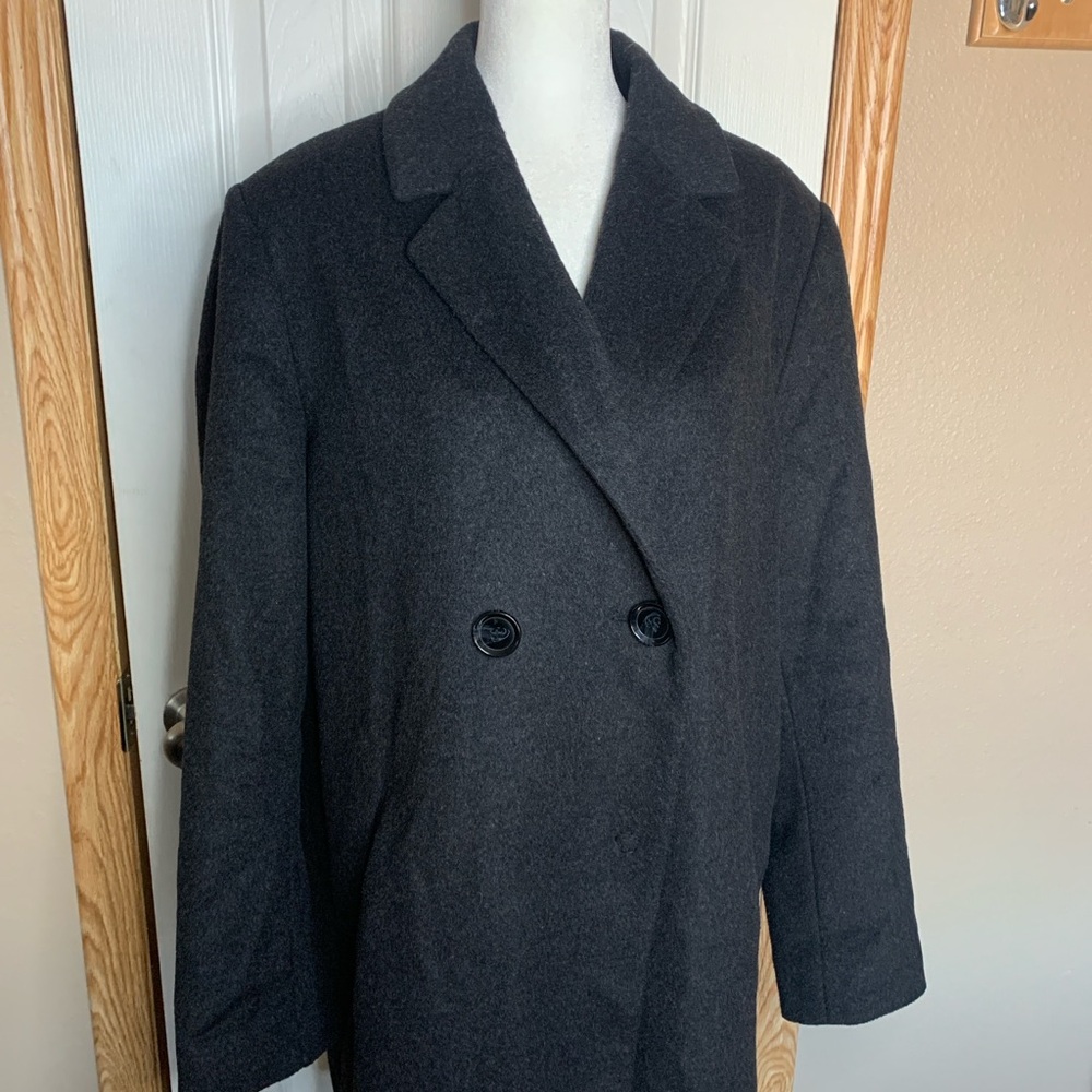 SAM EDELMAN Wool Blend Double Breasted Long Coat Size Large - Picture 5 of 12